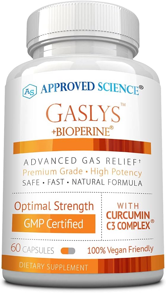 공인 과학® GaslysTM - Soothe Digestive Tract, Alleviates Gas and Stomach Cramps - Artichoke Powder, Ginger, Fennel Seed - 60 Count - 1 팩