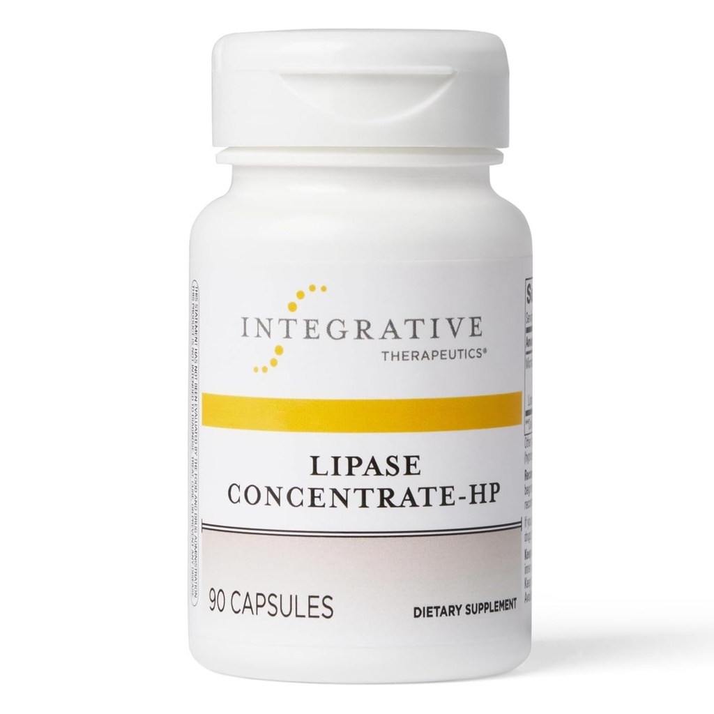 통합 Therapeutics Lipase Concentrate-HP - 지방의 소화를위한 효소 보충 - 영양 흡수 및 GI Tract Health Support* - Dairy-Free & Vegan - 90 Count (45 서빙)