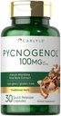 Carlyle Pycnogenol 100mg | 30 캡슐 | 프랑스 해상 소나무 껍질 추출물 | Pinus Pinaster | Non-GMO 및 글루텐 무료 보충