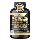 Berberine 녹차 추출물, Ceylon Cinnamon, 포도씨 & Quercetin1000mg Quercetin, N Acetyl cysteine, Acai를 가진 Resveratrol 보충교재 | 100% 자연적인, 최대 힘 | 미국에서 만드는