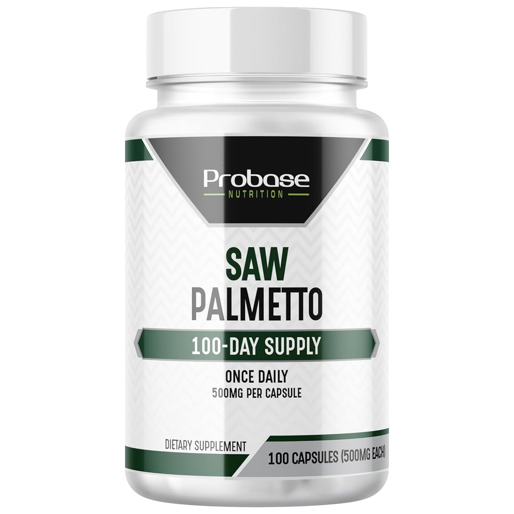 Probase 영양은 남자를 위한 Palmetto 추출물 전립선 건강 보충교재를, 지원 전립선, 우린 및 머리 건강, 100개의 캡슐, 3+ 달 공급 보았습니다