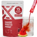 CardoMax Immunity Booster Liquid Drink Mix with Ginseng and Vitamin C for Kids and Adults, Immune Support Supplement for Energy and Wellness, Watermelon flavor, 15 Single-Serve 액체 스틱 팩