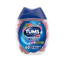TUMS Chewy Bites Chewable Heartburn Relief 및 Acid Indigestion Relief, Assorted Berries 용 Antacid 정제 - 60 개