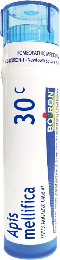 Boiron Apis Mellifica, 30C의 Homeopathic 약 곤충 조금