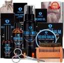 Beard Grooming 장비,곰팡이 오일,곰팡이 성장 세럼,바드 워시,곰팡이 빗,곰팡이 빗,곰팡이 & 콧수염 가위 곰성장 키트 남자를위한 독특한 선물