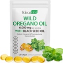 Oregano 기름 캡슐, 까만씨 기름을 가진 Oregano의 1 6000mg 기름, 야생 Oregano 기름 Immune와 산화 방지제 지원, 비 GMO, 글루텐 자유로운, 120 Softgels (1개의 부대)