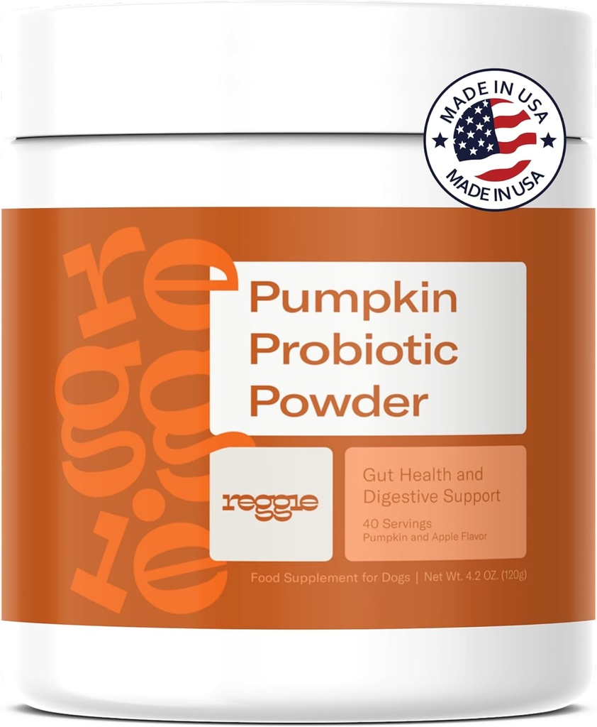 개를 위한 레지스트리 호박 프로바이오틱 분말 | 7-Strain Probiotics + Pumpkin for Gut Health, Digestion & Stool Consistency | Natural Dog Digestive Supplement | Vet-Approved & Made in USA | 40 Scoop