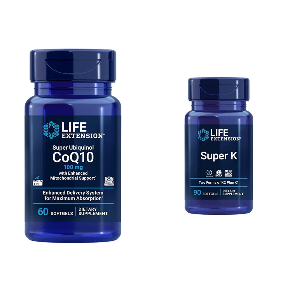 수명 연장 최고 Ubiquinol CoQ10 강화 된 Mitochondrial 지원 및 슈퍼 K, 비타민 K1, 비타민 K2 mk-7, 비타민 K2 mk-4
