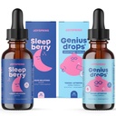 JoySpring SleepBerry 액체 멜라토닌과 Genius Drops 스마트 베리 바닐라 어린이를위한