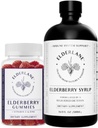 Elderlane Elderberry Syrup 및 Elderberry Gummies - 이전 RD 자연 - 성인과 어린이를위한 면역 지원 보충 - 16.9 Oz Syrup 및 60ct Gummies