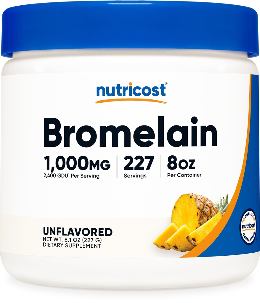 Nutricost Bromelain 분말 8 OZ - 비 GMO, 채식주의, 글루텐 무료