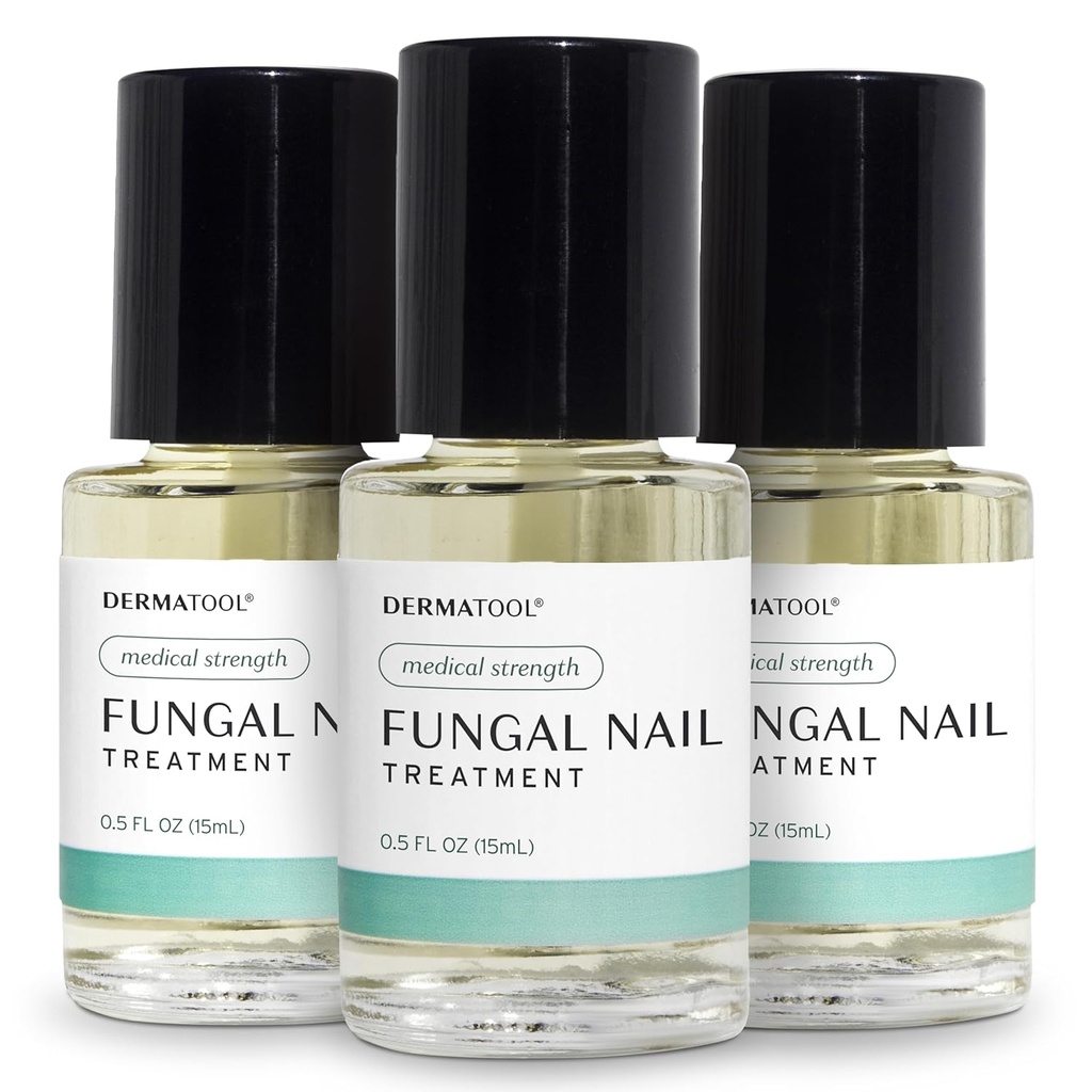 Toenail Fungus 치료 추가 강도 항진균성 솔루션 및 손톱 곰팡이 치료 - 곰팡이 손상, 노란색, 두꺼운, 변색 손톱 - Fingernails - 팩 3