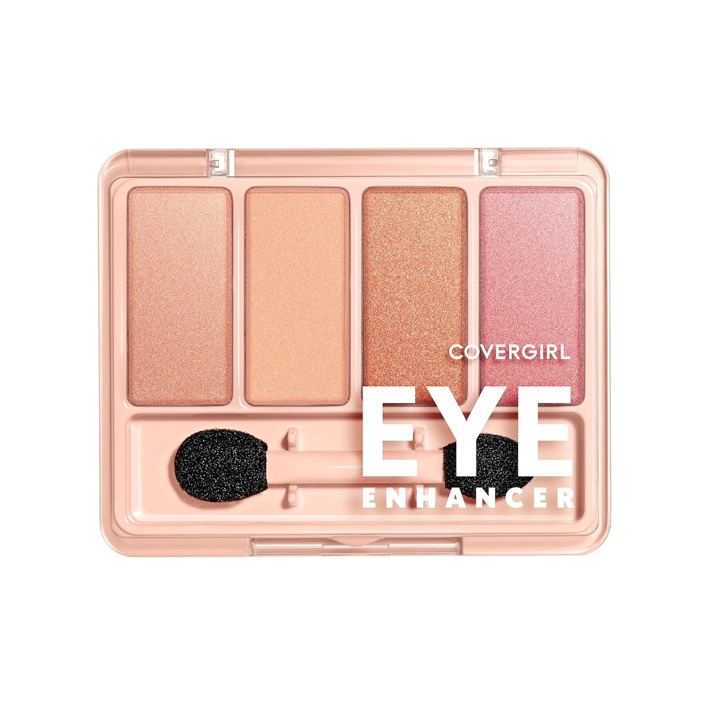 COVERGIRL 눈 증강 인자, Bellini Spritz, 아이섀도 쿼드, 착용하게 쉬운, 청결한 & Vegan, Talc 자유로운, 광택이 없는 & Shimmer 끝, Smudge-Proof, 0.19oz
