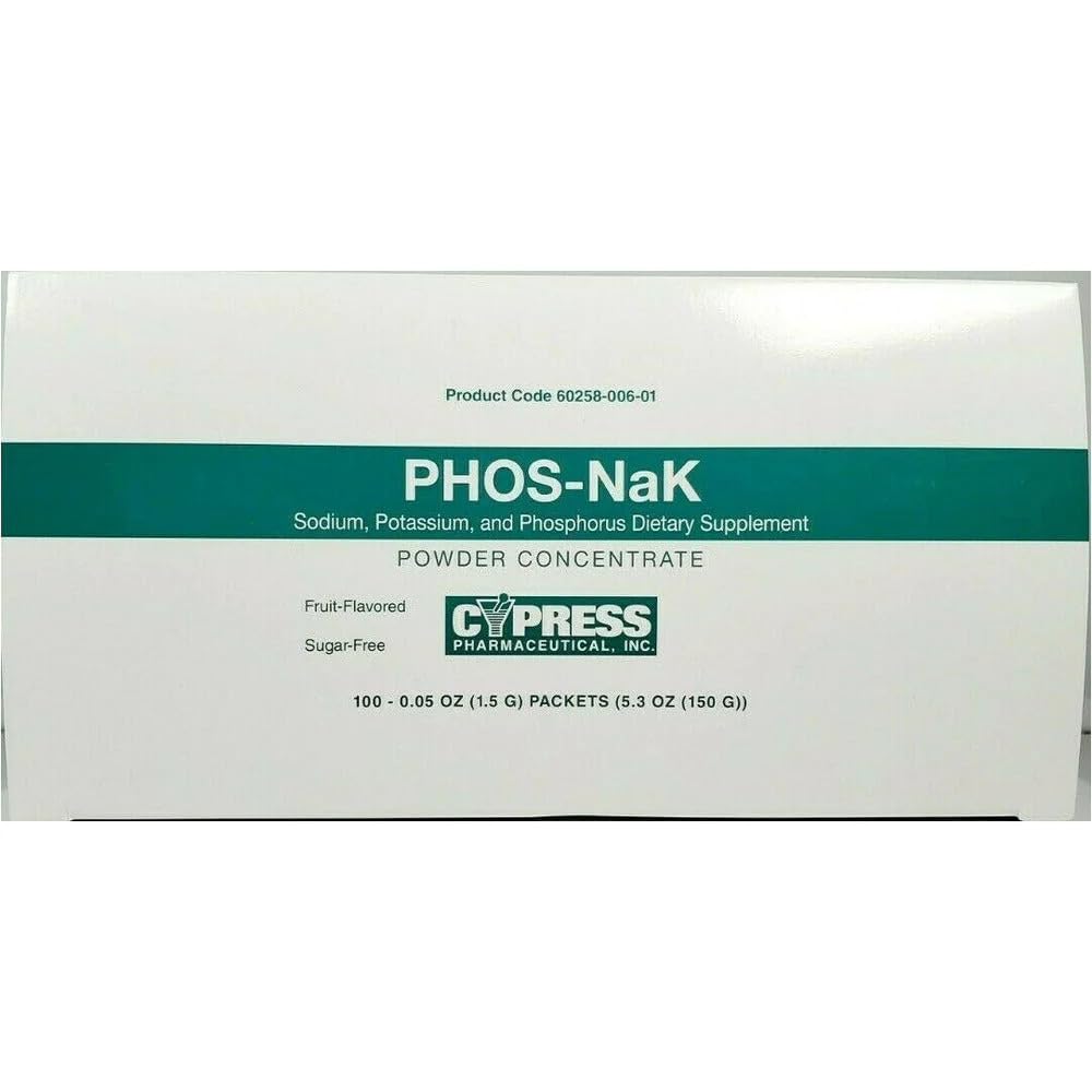MCK27102700 - Cypress 약제 인 NaK 규정식 보충교재 나트륨/ 칼륨/인산 160 mg - 280 mg - 250 mg 단위 복용량, 구두 분말 농축물 패킷 과일 풍미