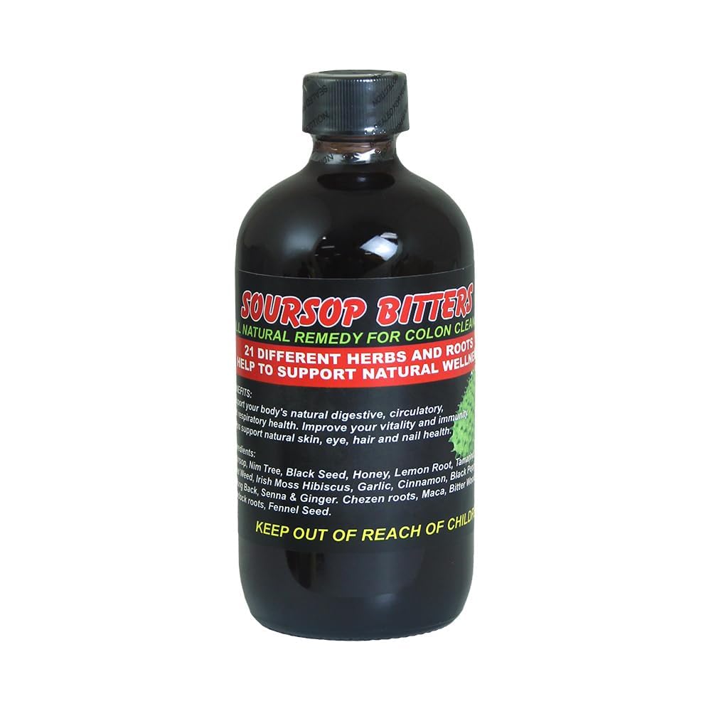 일반 Soursop Bitters – 8oz – 면역 지원 – 식물 추출물과 천연 Bitter Soursop
