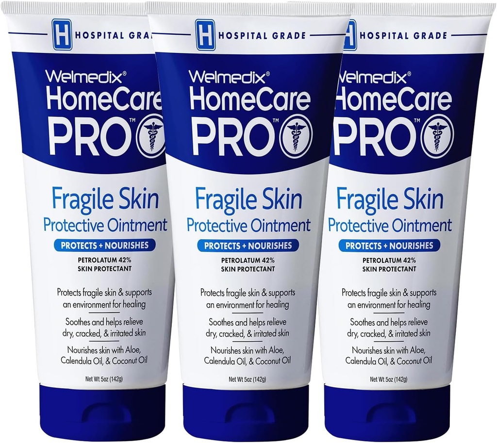 Welmedix Fragile 피부 보호 연고 | 병원 급료 치유 연고, 배리어 크림 & 피부 보호 Eczema, Psoriasis, Dermatitis, Bed Sores, Chafing (포장 3)의 처리를 위한 w/Calendula