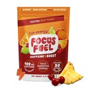 FocusFuel Energy Chews - 과일 펀치 맛 (15 서빙) - 100mg 카페인 + L-Theanine + B12, 마그네슘 - 부스트 초점 및 에너지 - 충돌이나 지터 없음