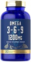 Carlyle Omega 3 6 9 보충 | 1,200mg | 180 Softgel 캡슐 | 트리플 오메가 복합재 | EPA 및 DHA가있는 물고기, Flaxseed & Borage Oil | Non-GMO 및 글루텐 프리