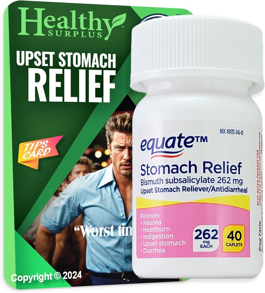 건강한 Surplus Stomach 기복 - Bismuth Subsalicylate 262 mg 40 모자