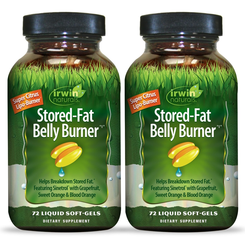 Irwin Naturals Stored-Fat Belly Burner - 72 액체 Soft-Gels, 2 팩 - 매장 된 지방의 고장 지원 - 48 총 봉사