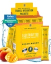 KEY NUTRIENTS Electrolytes 파우더 패킷 - 열대 복숭아 망고 20 팩 히드라 션 패킷 - 여행 히드라 션 파우더 - 설탕 없음, 칼로리 없음, 글루텐 무료 - Made in USA