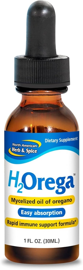 NORTH AMERICAN HERB & SPICE H2Orega - 1 fl. oz. - Oregano의 신비한 기름 - 급속한 면역 지원 공식 - 쉬운 흡수 - Non-GMO - 173 서빙