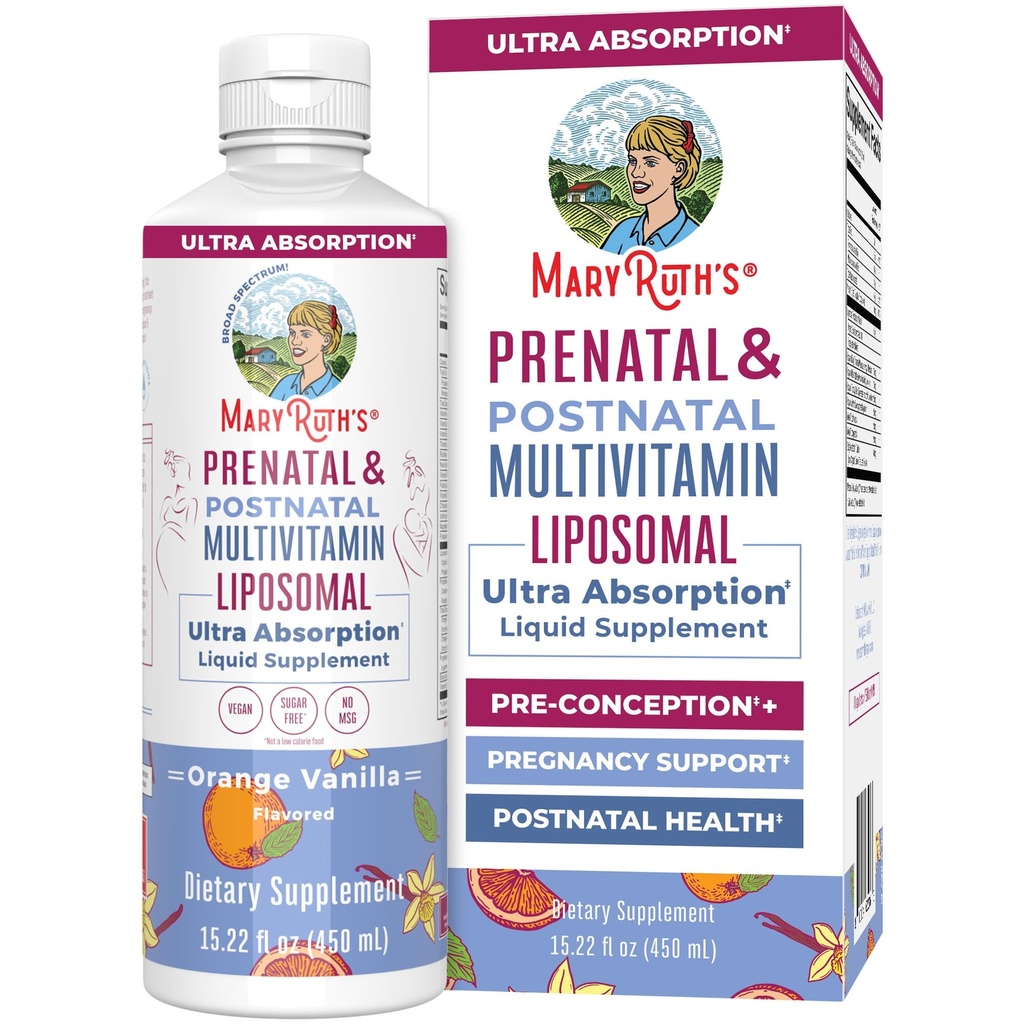 MaryRuth Organics Prenatal & Postnatal Multivitamin for Women | 슈가프리 | 임신 및 간호에 대한 공식화 | 예비 비타민 | Vegan | 비 GMO | 글루텐 프리 | 30 인분