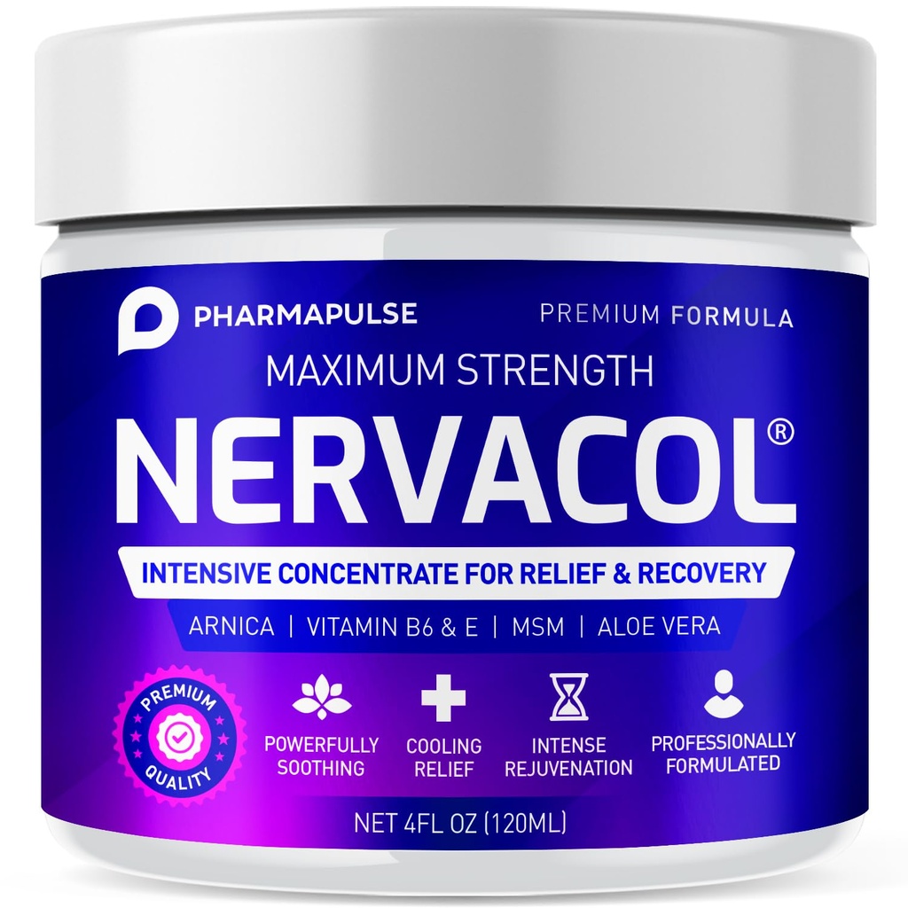 Pharmapulse Neuropathy Nerve 치료 & 기복 크림 - 발, 손, 다리를 위한 최대 힘 기복 크림, 발가락은 알파 Lipoic 산, Arnica, 비타민 B6, 알로에 Vera, MSM를 포함합니다 - 효과적인 소결 4oz