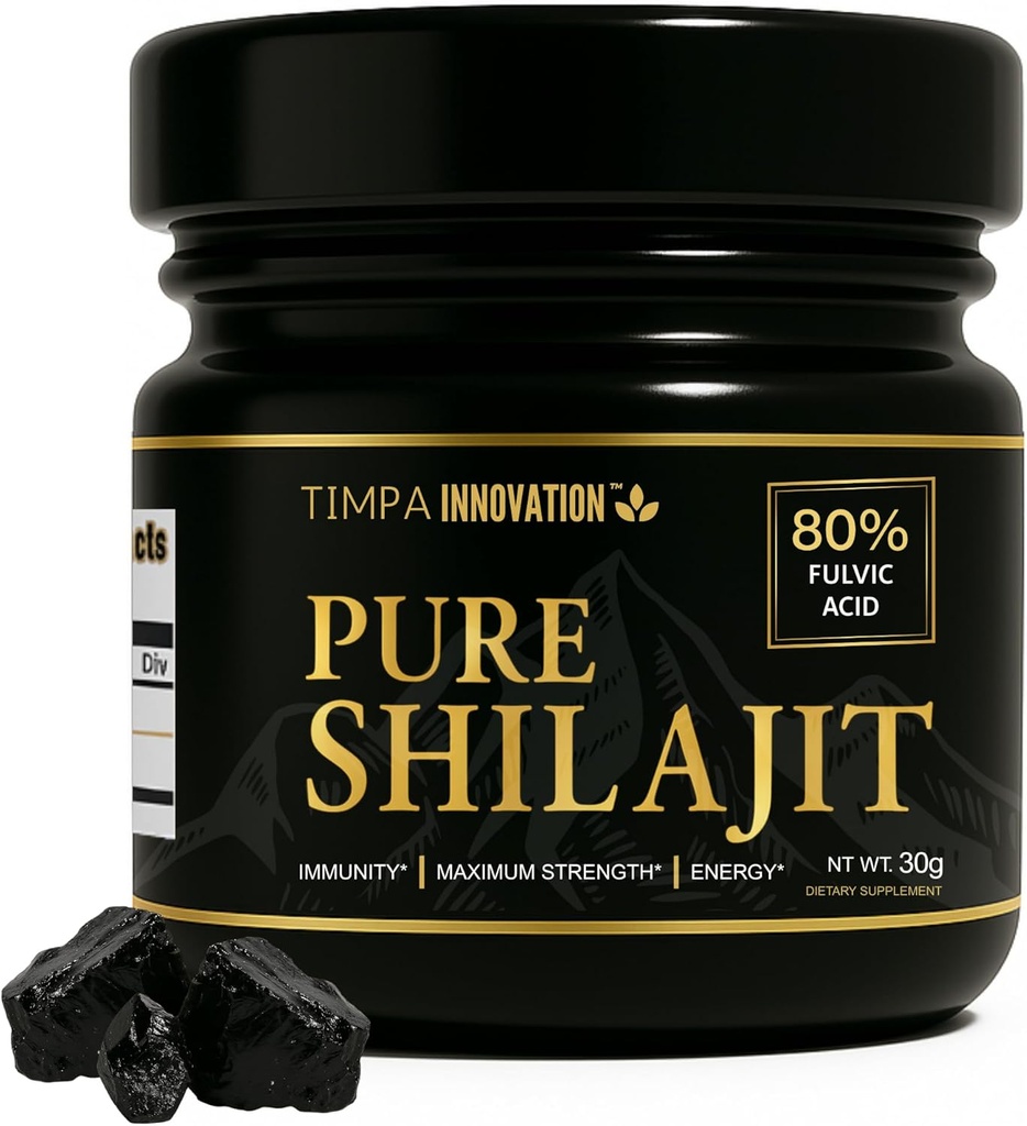 Authentic Himalayan Shilajit Resin, Chilajil para Hombre 100 Original, 85 + Trace Minerals 및 80 % Fulvic Acid, 남성 및 여성 30g 50 서빙 100 순수 골드 등급 Shilajit