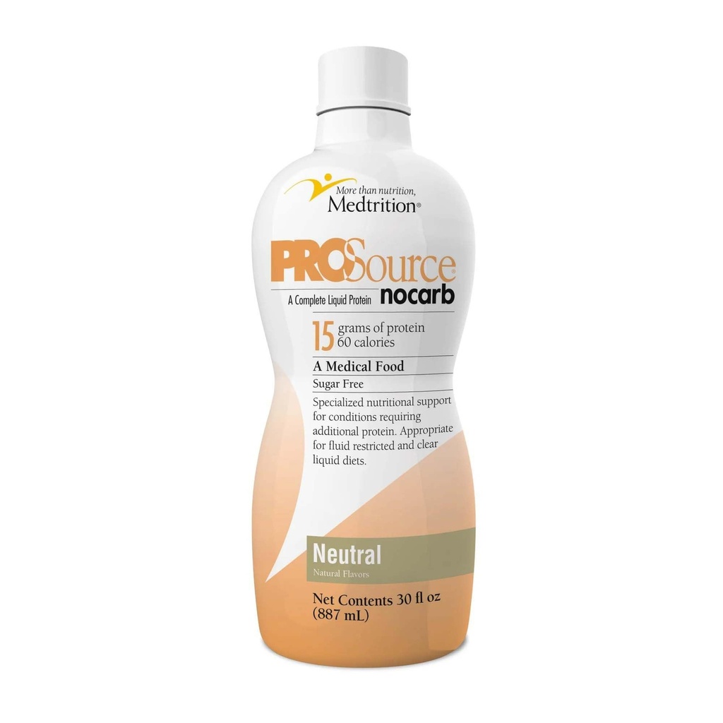 ProSource NoCarb 액체 단백질, 중립 맛, 30 Ounce 병 - 1/Each