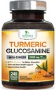 Turmeric Curcumin 보충교재 2000mg - Glucosamine, Ginger & MSM를 가진 95% Curcuminoids, 제일 흡수를 위한 BioPerine 까만 고추, 성격 Vegan 합동 지원, 미국에서 병에 넣어지는 비 GMO - 240의 캡슐