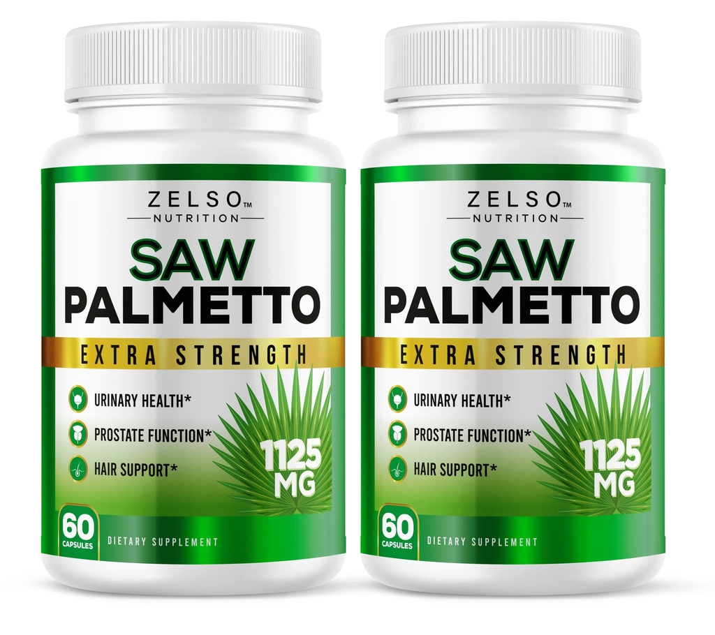 (2 팩)는 남자를 위한 Palmetto 전립선 보충교재, 3-in-1 이익, DHT 차단제 머리 성장 및 beta 차단제, Urinary 건강, 전립선 기능 지원, 2 달 공급을 보았습니다