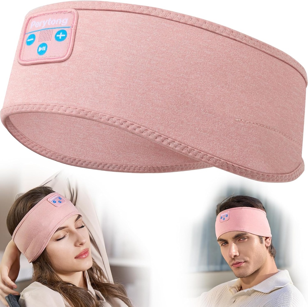 Perytong Sleep Headphones - Bluetooth 헤드폰 무선 수면 헤드 밴드 남성 여성을위한 음악 밴드 독특한 선물