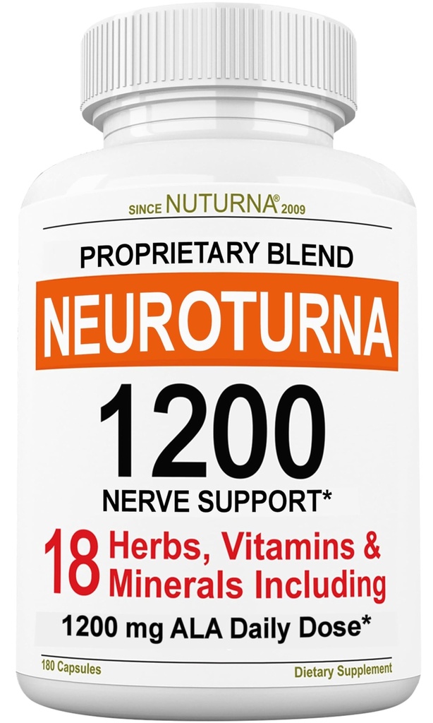Neuropathy 지원은 1200 mg 순수한 알파 Lipoic 산을 가진 보충 - 손가락, 손, 발가락, & 발에 있는 Fortify Nerve 공식 - 제일 자연적인 Nerve 기복 지원 - 180의 캡슐에 넣으십시오