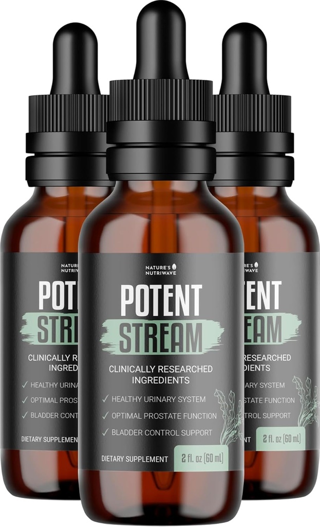 PotentStream Drops - 식물 추출물과 천연 액체 보충 교재 인 Original Formula | 100 % Natural, Made in USA, 3 개월 공급