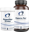 건강 Prenatal & Probiotic 번들을위한 디자인 - Prenatal Pro (180 캡슐) Folate 및 Chelated Minerals & ProbioMed Women (30 캡슐) Gut Health & Vaginal Probiotic을 가진 Prenatal Multivitamin