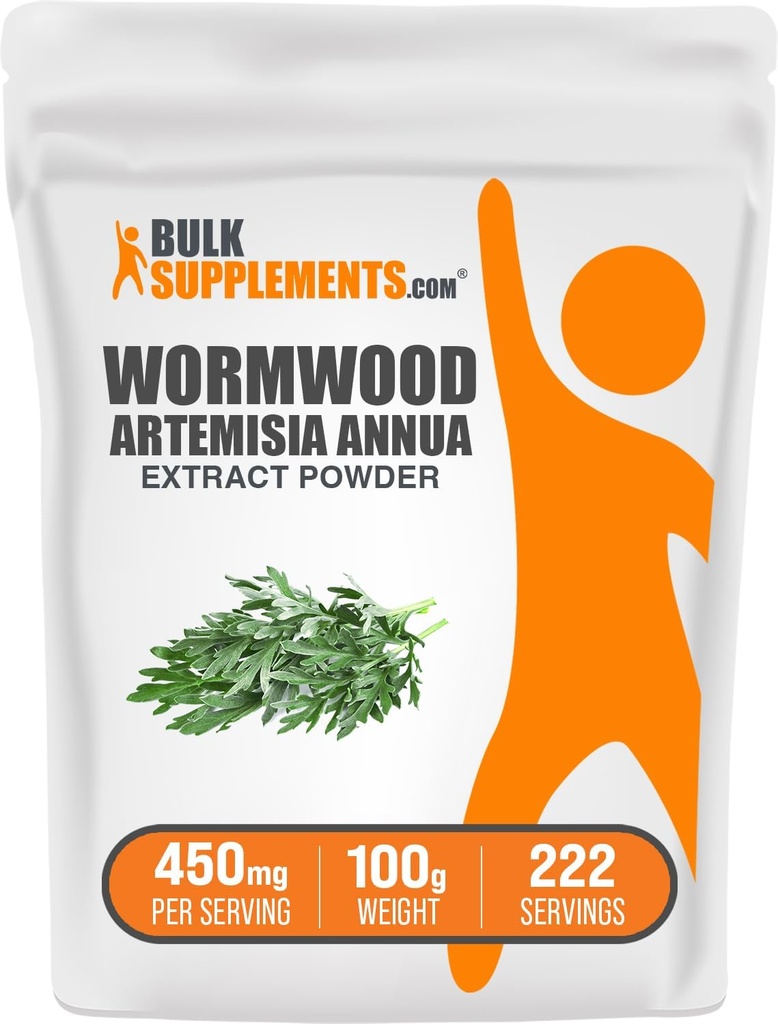 BulkSupplements.com Wormwood 추출물 분말 - Artemisia Annua는 달콤한 Wormwood Leaves, 초본 보충 교재 - 글루텐 무료, 서빙 당 450mg, 100g (3.5 oz) (팩 1)