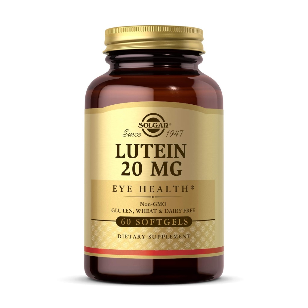 Solgar Lutein 20 mg, 60 Softgels - 지원 눈 건강 - 블루 라이트를 필터링 도움말 - FloraGLO Lutein - Non-GMO, 글루텐 무료, 낙농 무료 - 60 서빙