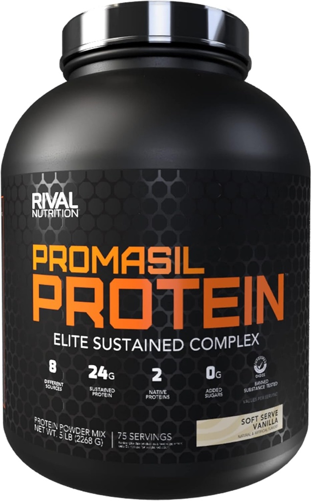 Rival 영양 Promasil 단백질 - 소프트 Serve Vanilla, 5lbs.