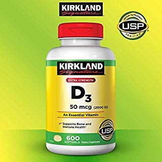 Kirkland Signature 더 많은 추가 강도 D3 50 mcg, 600 Softgels 기대