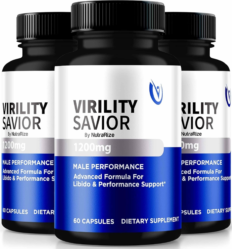 (3 팩) 남성용 Virility Savior 캡슐, 공식 VirilitySavior Male Formula, 최대 성능 및 Confidence, 전체 건강 및 웰빙을위한 모든 자연 지원 (180 캡슐)