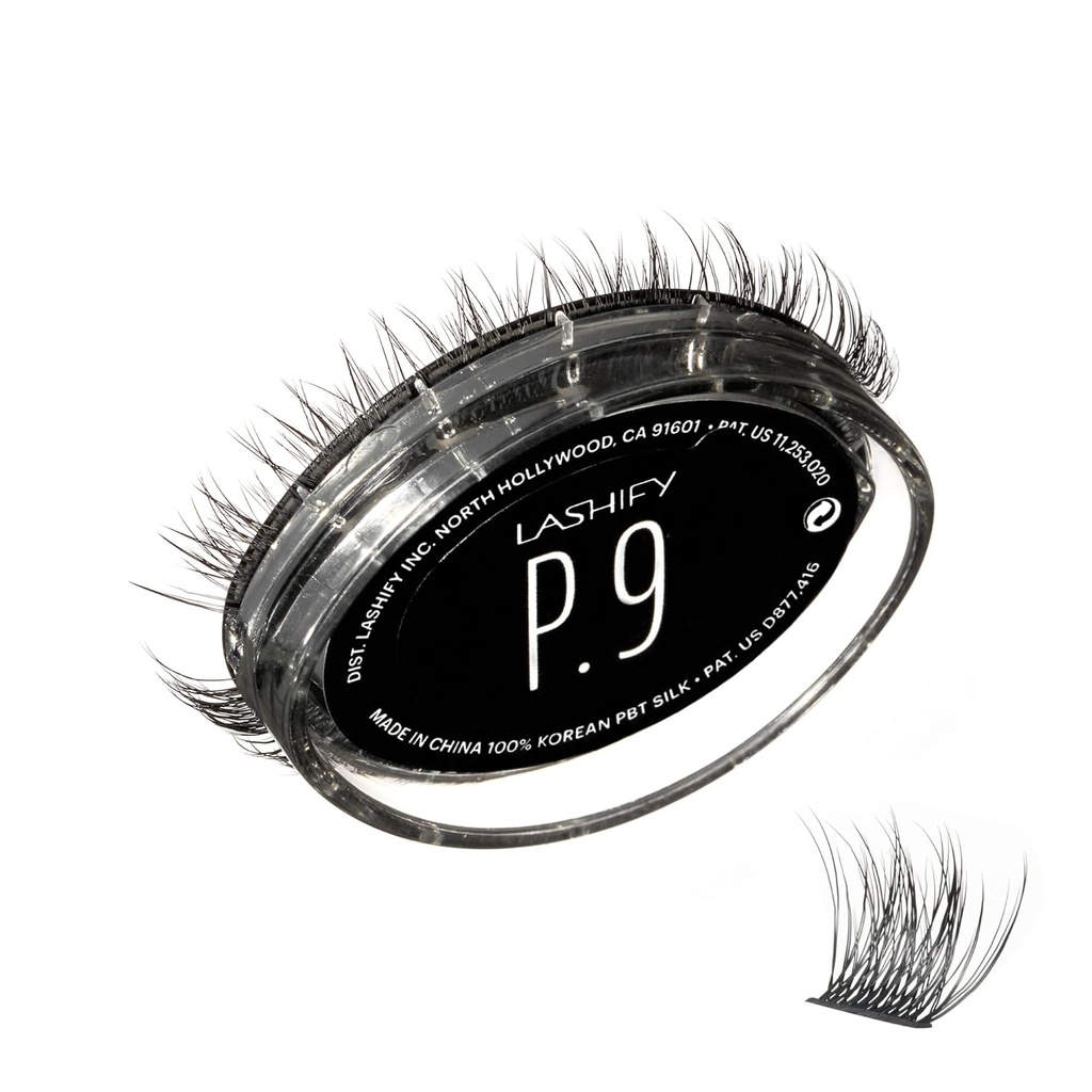 Lashify Plushy 9mm Gossamer Lashes 에 검정, 쉬운 DIY False Lashes 용 Voluminous Yet 여전히 자연 룩