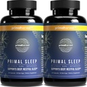 Primal Harvest 2 팩, Primal Sleep, Valerian Root, L-Tryptophan, GABA, Chamomile 및 Melatonin 3mg의 120 캡슐