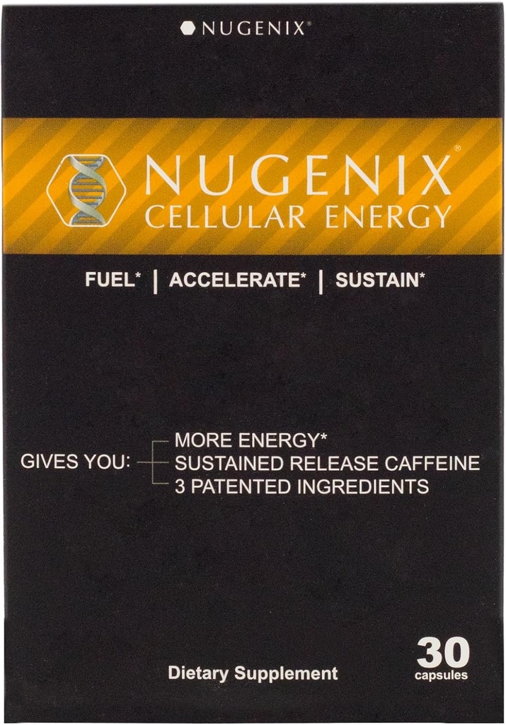 Nugenix 셀룰러 에너지 - 에너지 보충제 - L-Carnitine 및 L-Tartrate, elevATP, 확장 릴리스 카페인, L-Tyrosine, 30 카운트