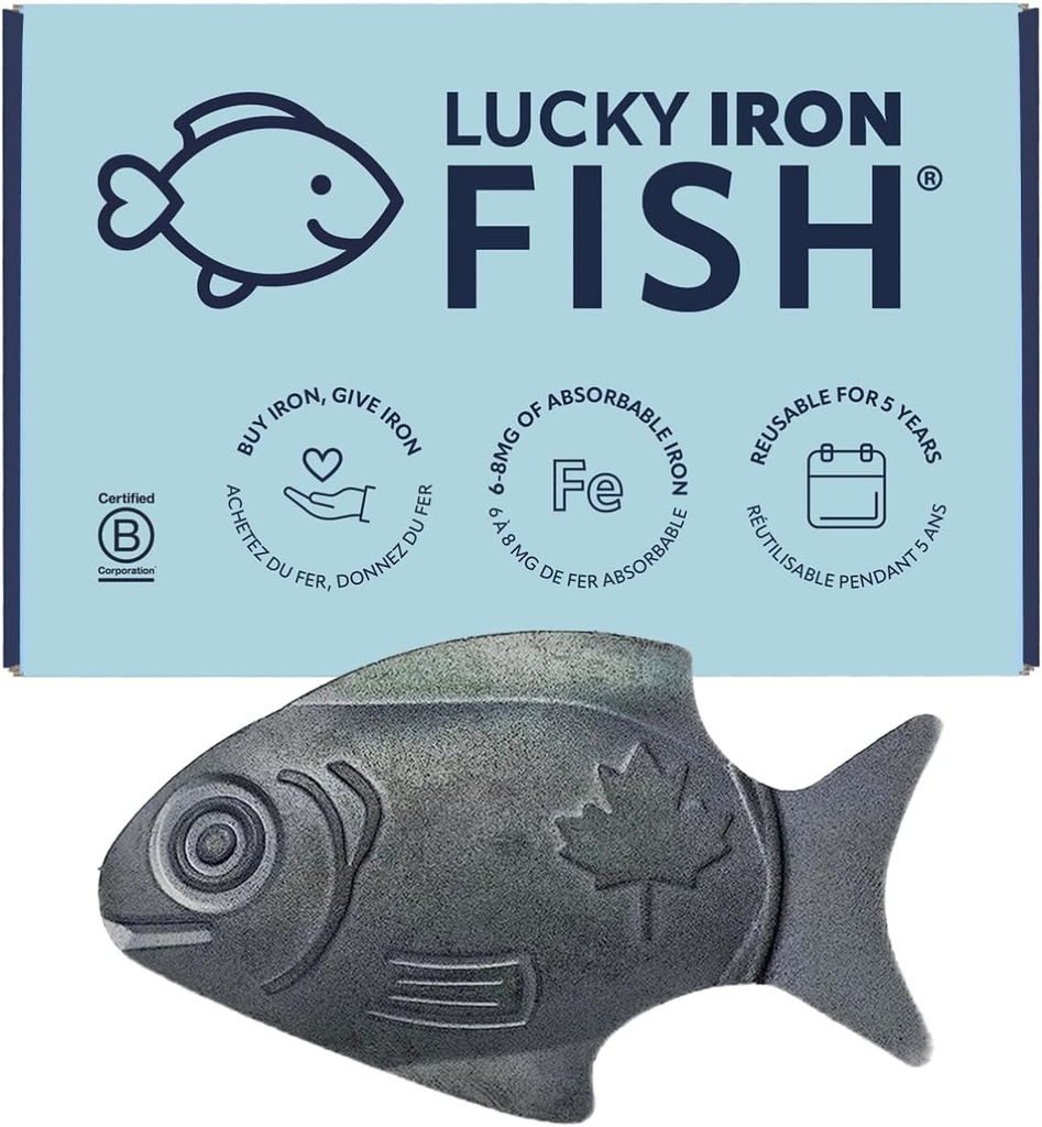 Original Lucky Iron Fish ®. 불쾌감을 줄이기위한 철 보충 대안. 없음 EFFECTS. 한 번 매일 사용 - 5 년 공급 포함.