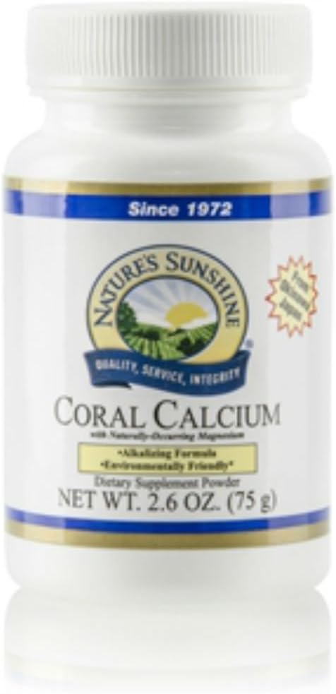 자연의 선샤인 산호 칼슘, 75 그램 | Bone Health 홍보, pH 레벨 유지, 서빙 당 325 mg 칼슘 제공