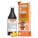EMULSION DE ESCOCIA Cod Liver Oil, Orange flavor, 6.5 fl oz (1 Pack) - 비타민 A, D, E, B1, Immune 및 Bone 건강, 아이 & 성인을위한 오메가-3 생선 오일