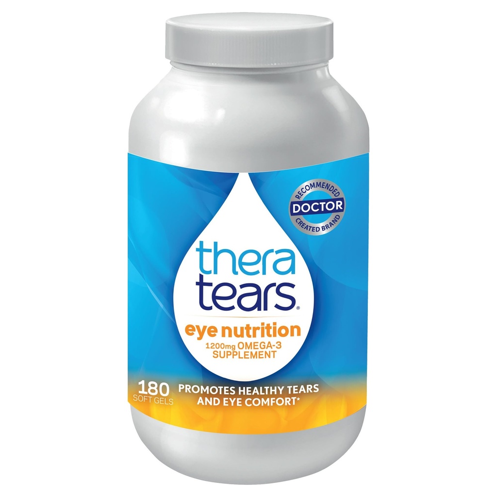 TheraTears 오메가 3 아이 케어, 1200mg 물고기 기름 및 비타민 E, 180 조사를 가진 유기 Flaxseed 기름