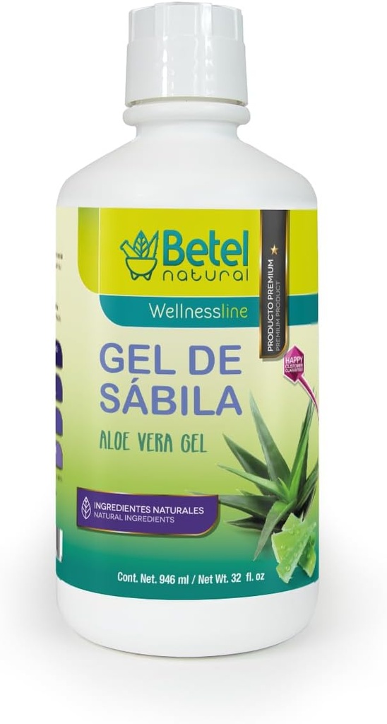 Betel 자연적인 젤 de Sabila 알로에 Vera 젤 - 놀랄만한 가연물 지원 - 32 Oz