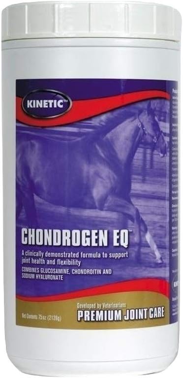 Kinetic Technologies 044022 Chondrogen Eq Powder for Horse Joint Molasses (150 복용량), 75 온스
